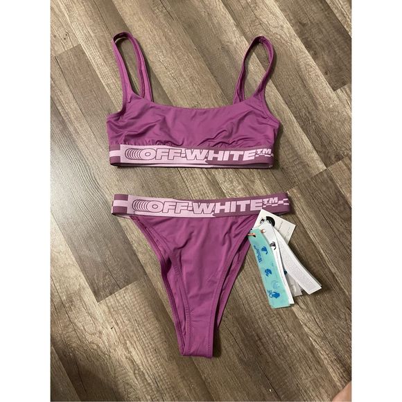 OFF-WHITE Logo Band Two-Piece Swimsuit - Picture 6 of 9